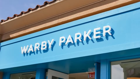 Newport Beach, California, United States - 07-15-2019: A view of a store front sign for the eyewear retailer known as Warby Parker.; Shutterstock ID 1486078586